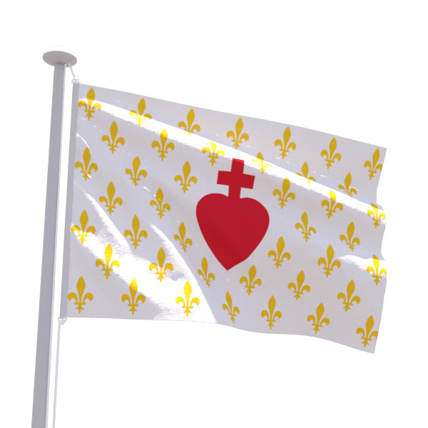 Drapeau Sacré-coeur Lys